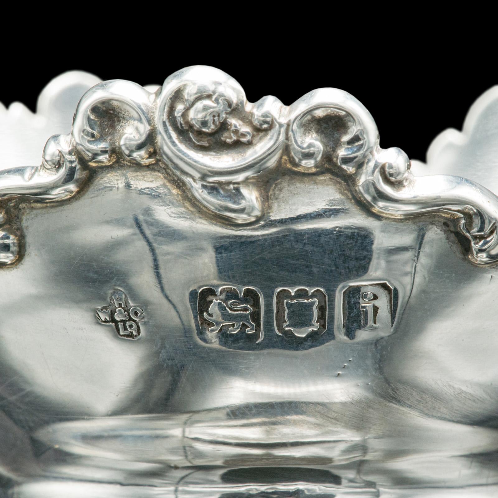 Coppia di coppe antiche a forma di uovo d'anatra, inglese, argento, vaso, edoardiano, con marchio 1904 in vendita 5