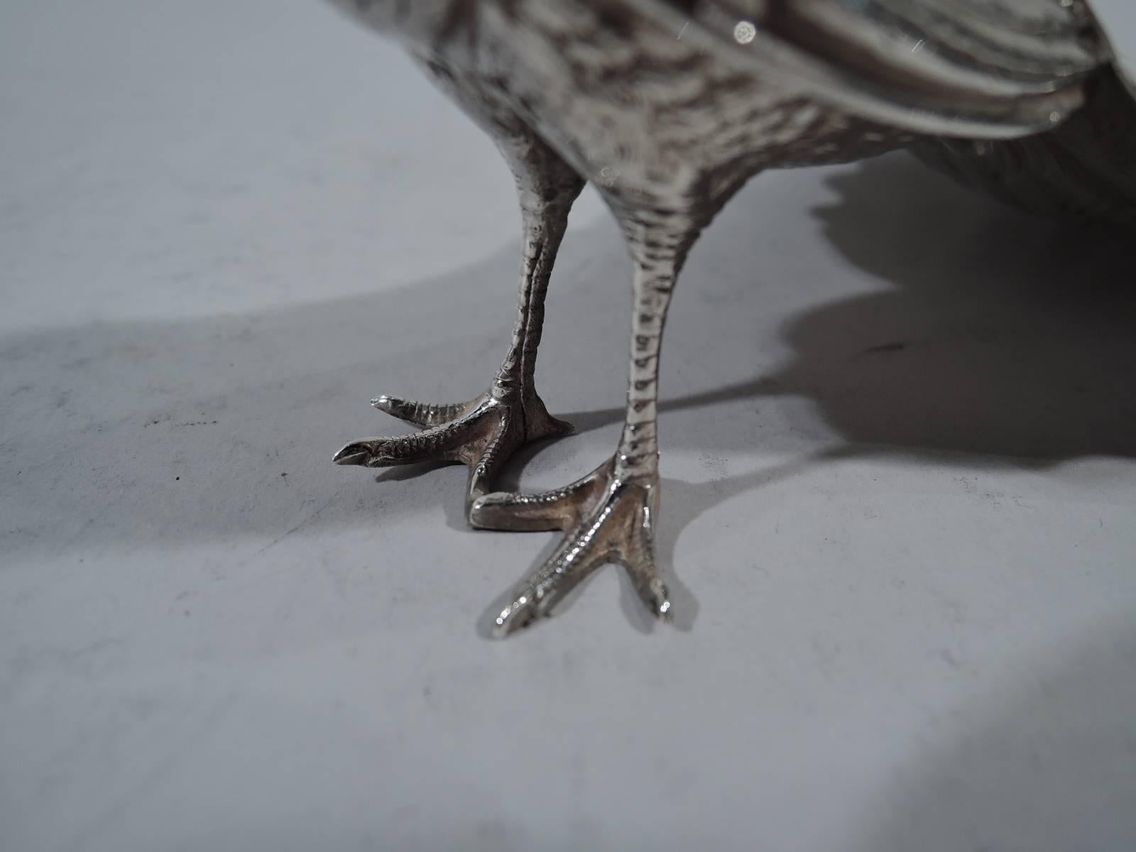 Pair of Antique Durgin Sterling Silver Peacocks 3