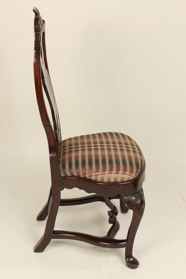 Download Pair of Antique Dutch Queen Anne Style Side Chairs For Sale at 1stdibs