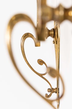 Pair of Antique Early 20th Century Art Nouveau Brass GEC Wall Lamps. c.1920