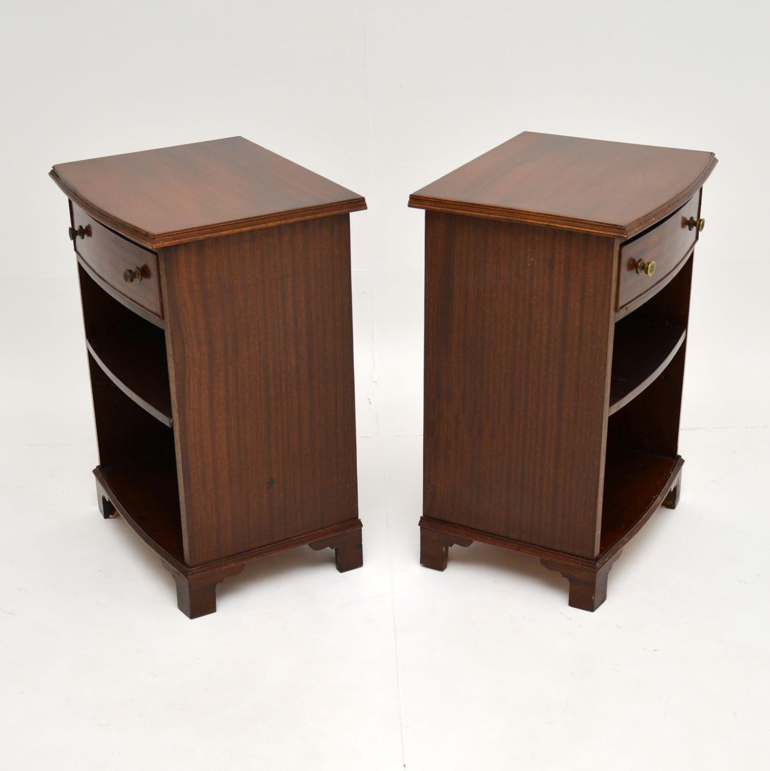 Pair of Antique Edwardian Bedside Cabinets 2