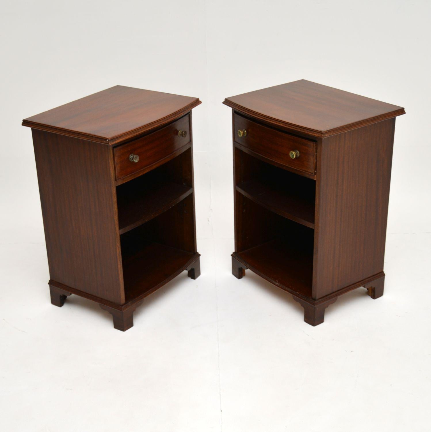 Pair of Antique Edwardian Bedside Cabinets 3