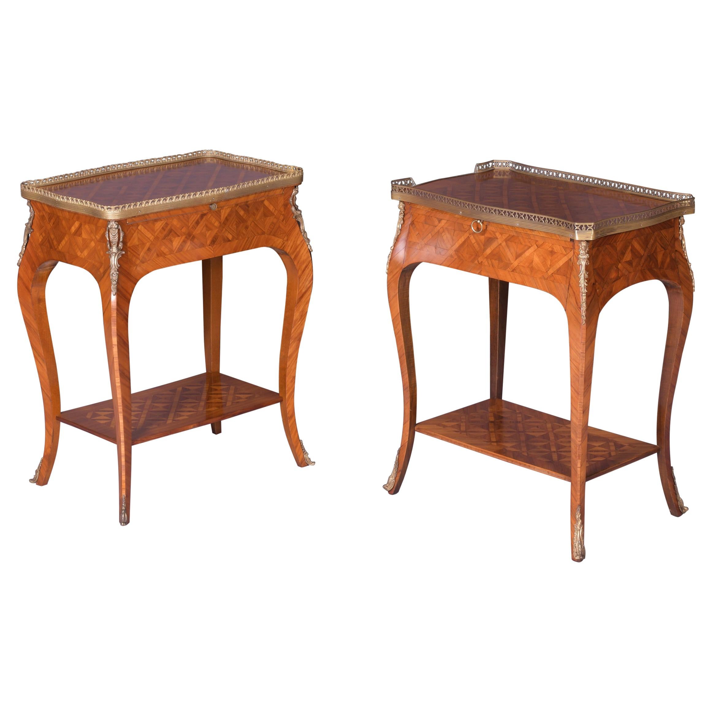 Pair of Antique Edwardian Period Kingwood Side / End Tables