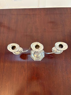 Pair of Antique Edwardian Quality Silver Plated Candelabras