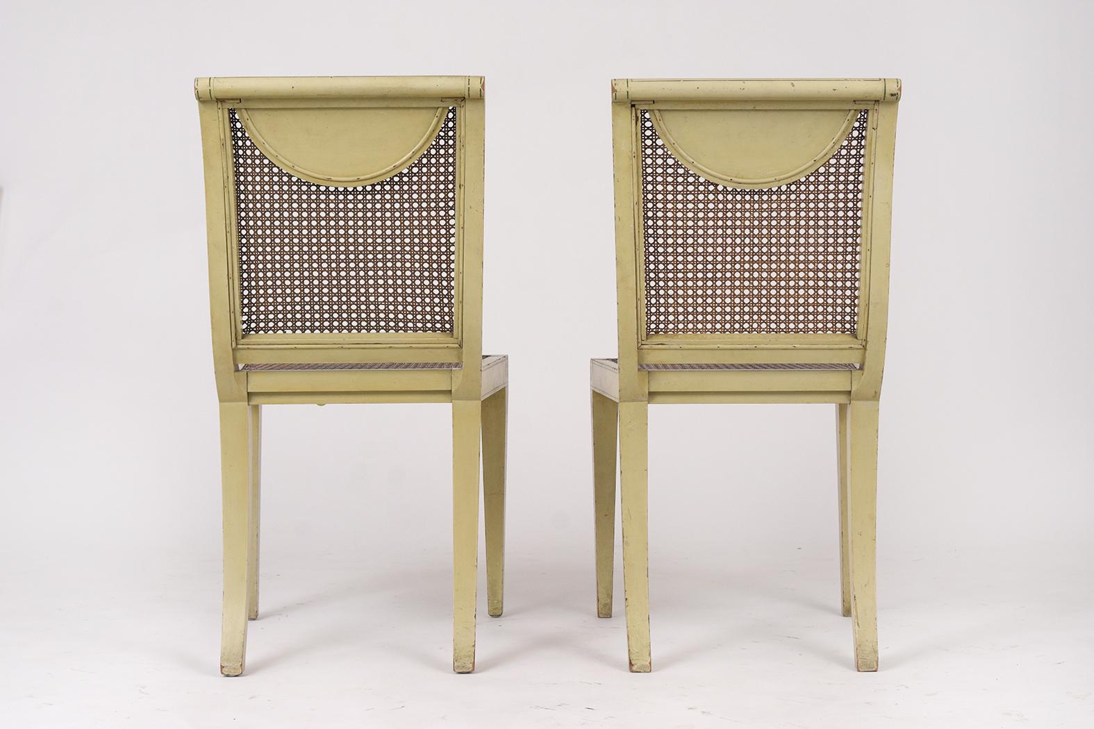 Wood Pair of Antique Edwardian Chairs