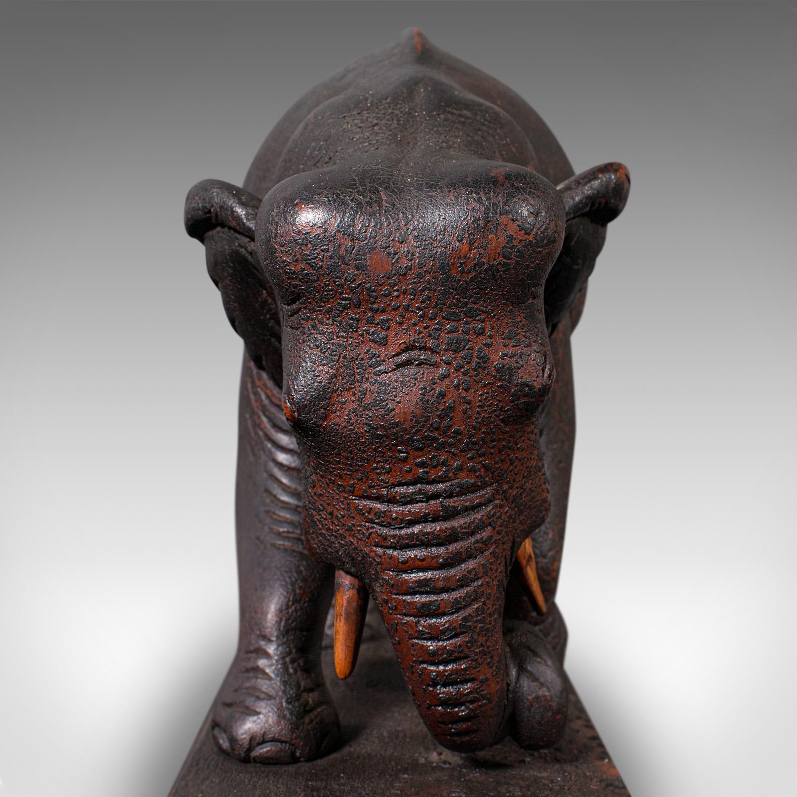 Pair Of Antique Elephant Bookends, English, Book Rest, Home Library, Victorian For Sale 3
