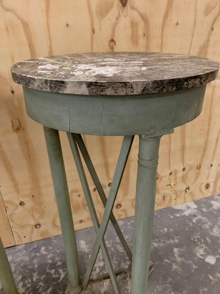 Legno Coppia di piedistalli francesi Antique French in vendita