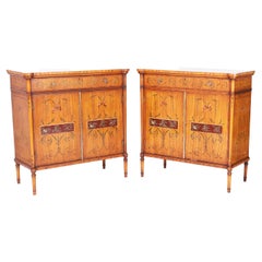 Pair of Antique English Adams Style Cabinets