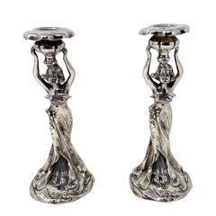 Art Nouveau Candlesticks