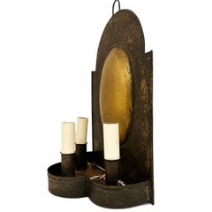 Paire d'appliques anglaises anciennes en laiton