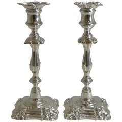 Pair of Antique English Candlesticks by Elkington, 1853