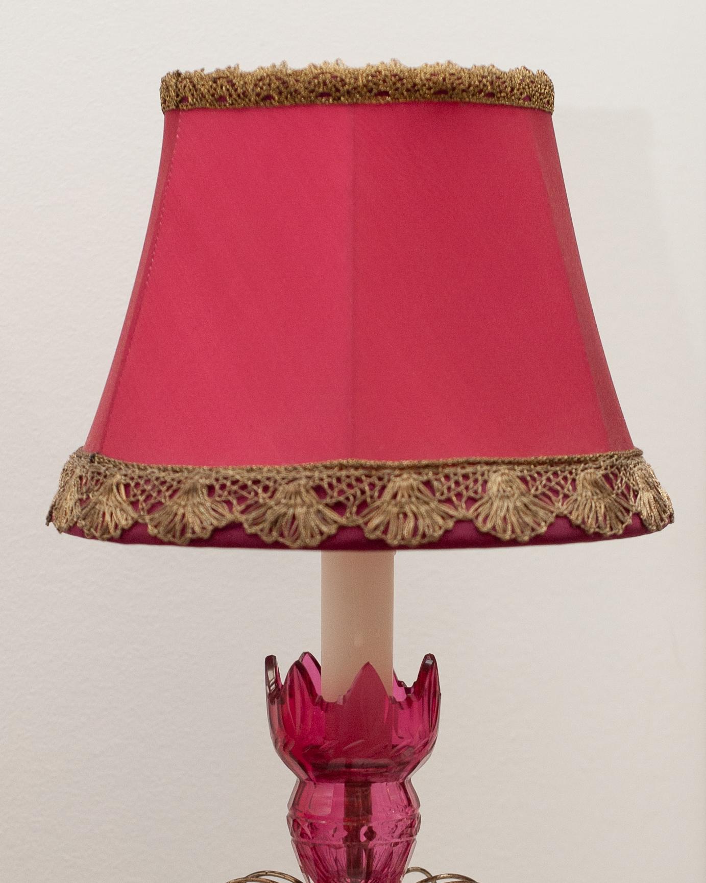 antique red lamp