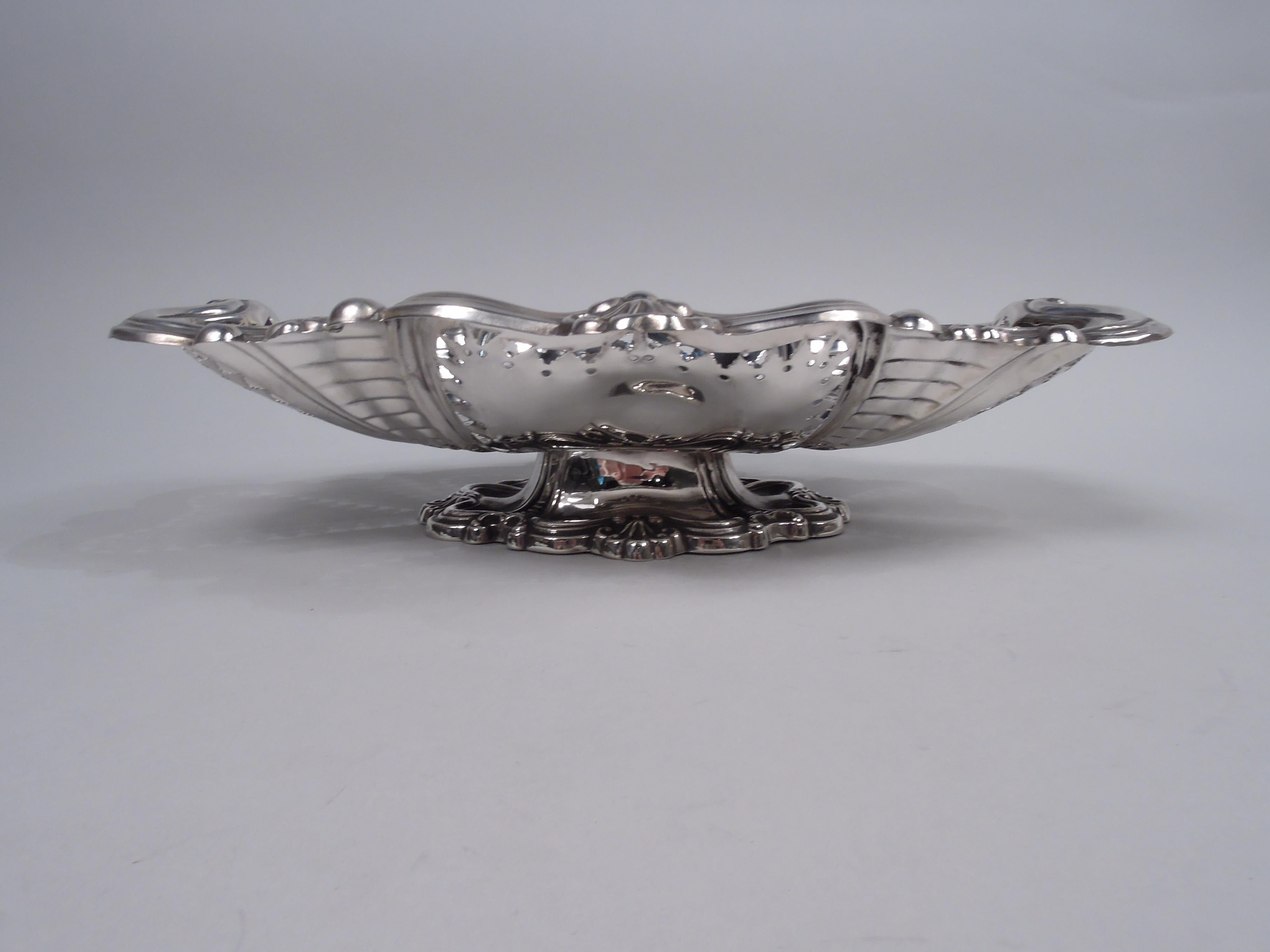 Pareja de antiguas paneras inglesas eduardianas clásicas de plata de ley, 1902 en Bueno Estado en New York, NY