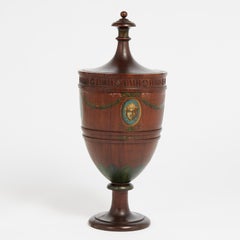 Pair of Antique English Edwardian Cutlery Urns or Knife Boxes