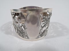 Pair of Antique English Edwardian Sterling Silver Napkin Rings