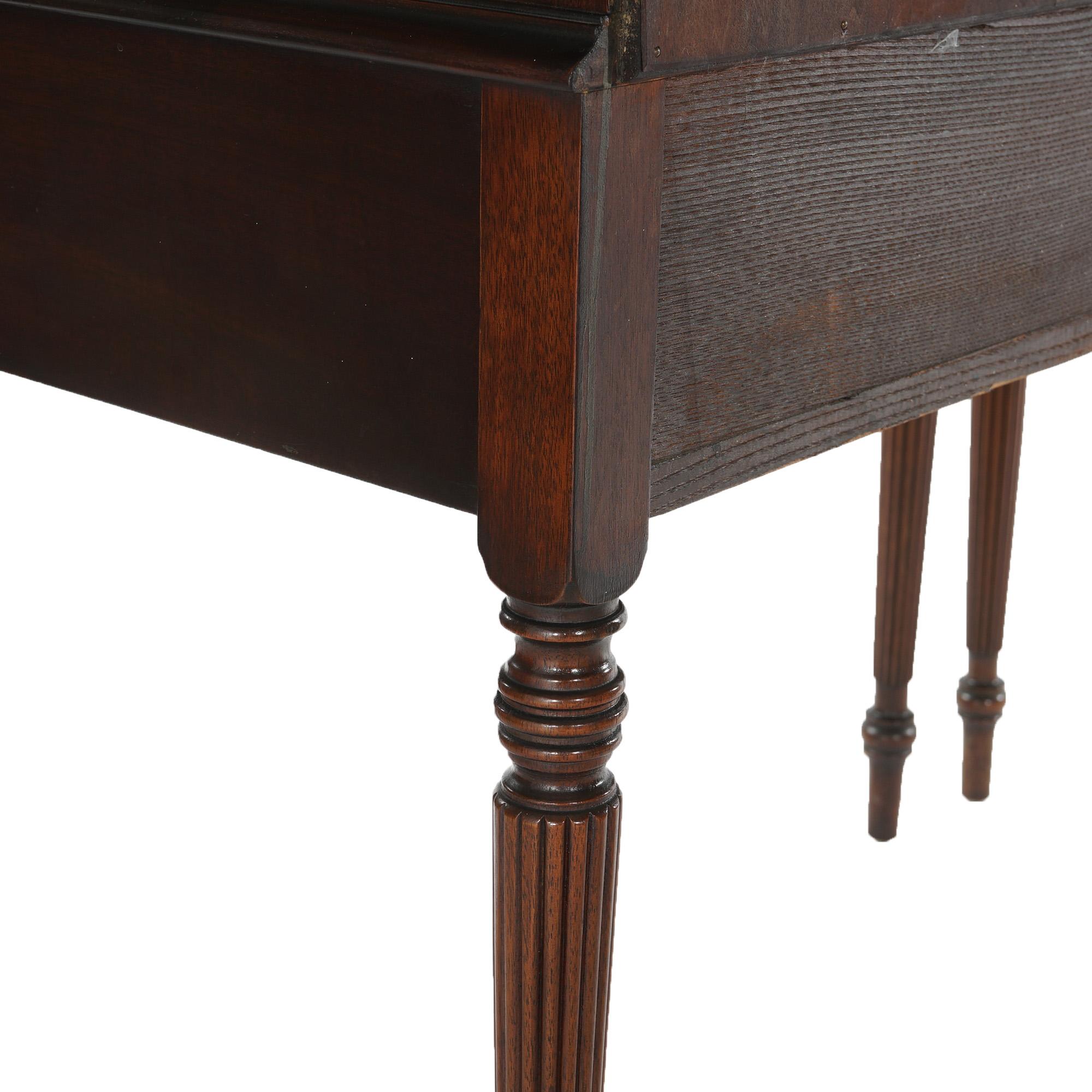 Pair of Antique English Georgian Style Mahogany China Cabinets by Butler c1930 6