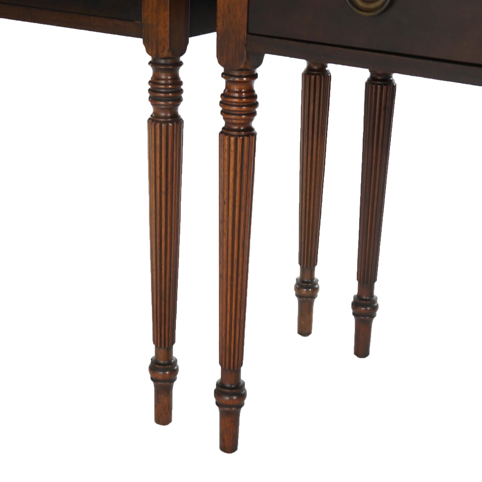 Pair of Antique English Georgian Style Mahogany China Cabinets by Butler c1930 10
