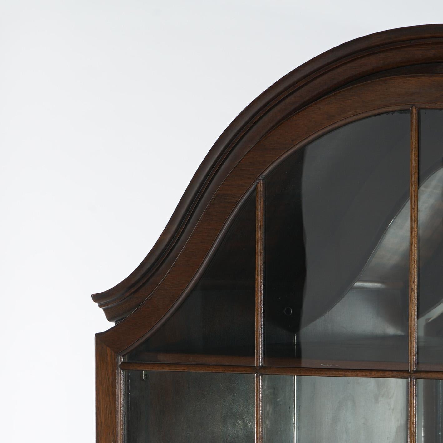Pair of Antique English Georgian Style Mahogany China Cabinets by Butler c1930 12