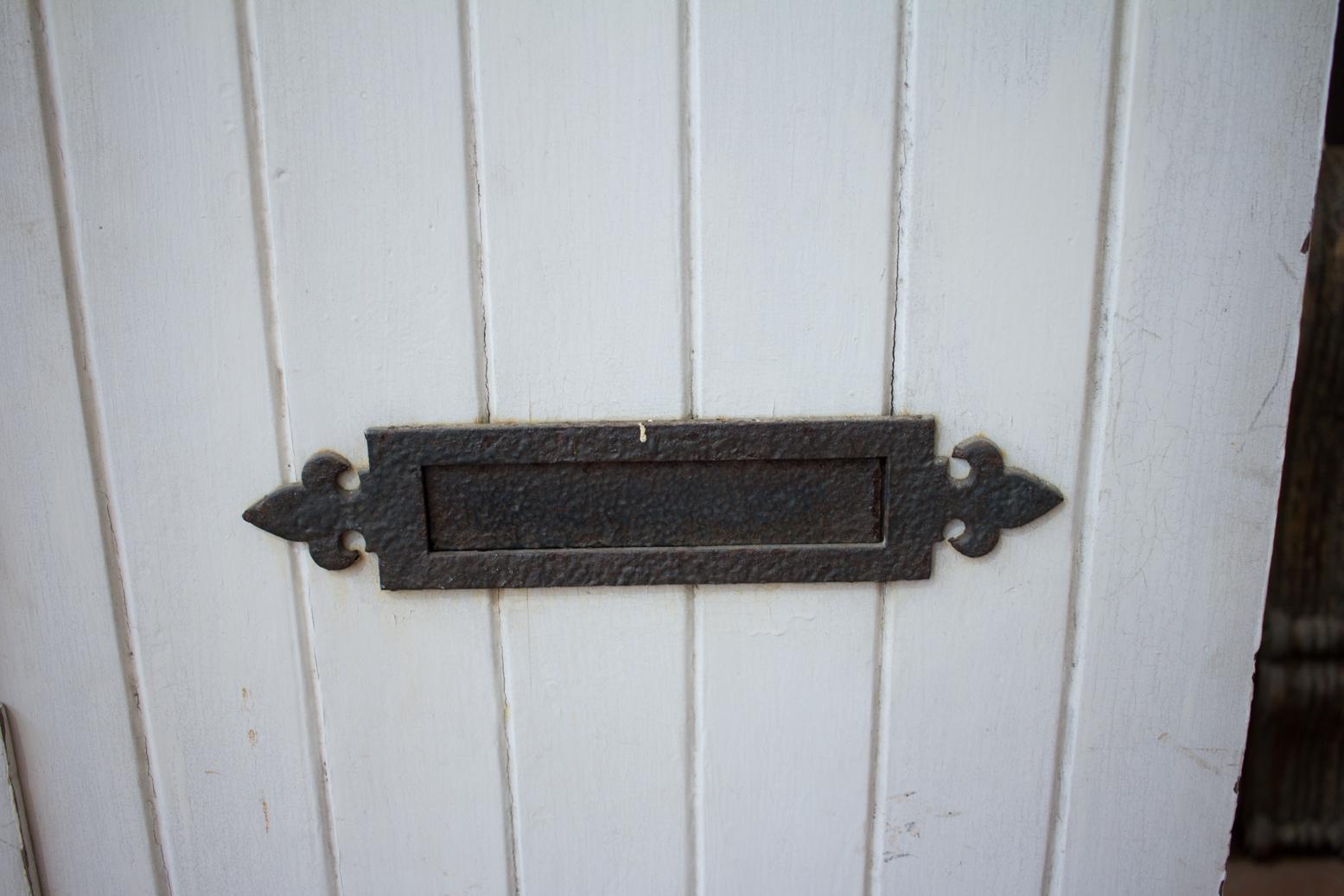 British Pair of Antique English Ledge and Brace Cottage Doors