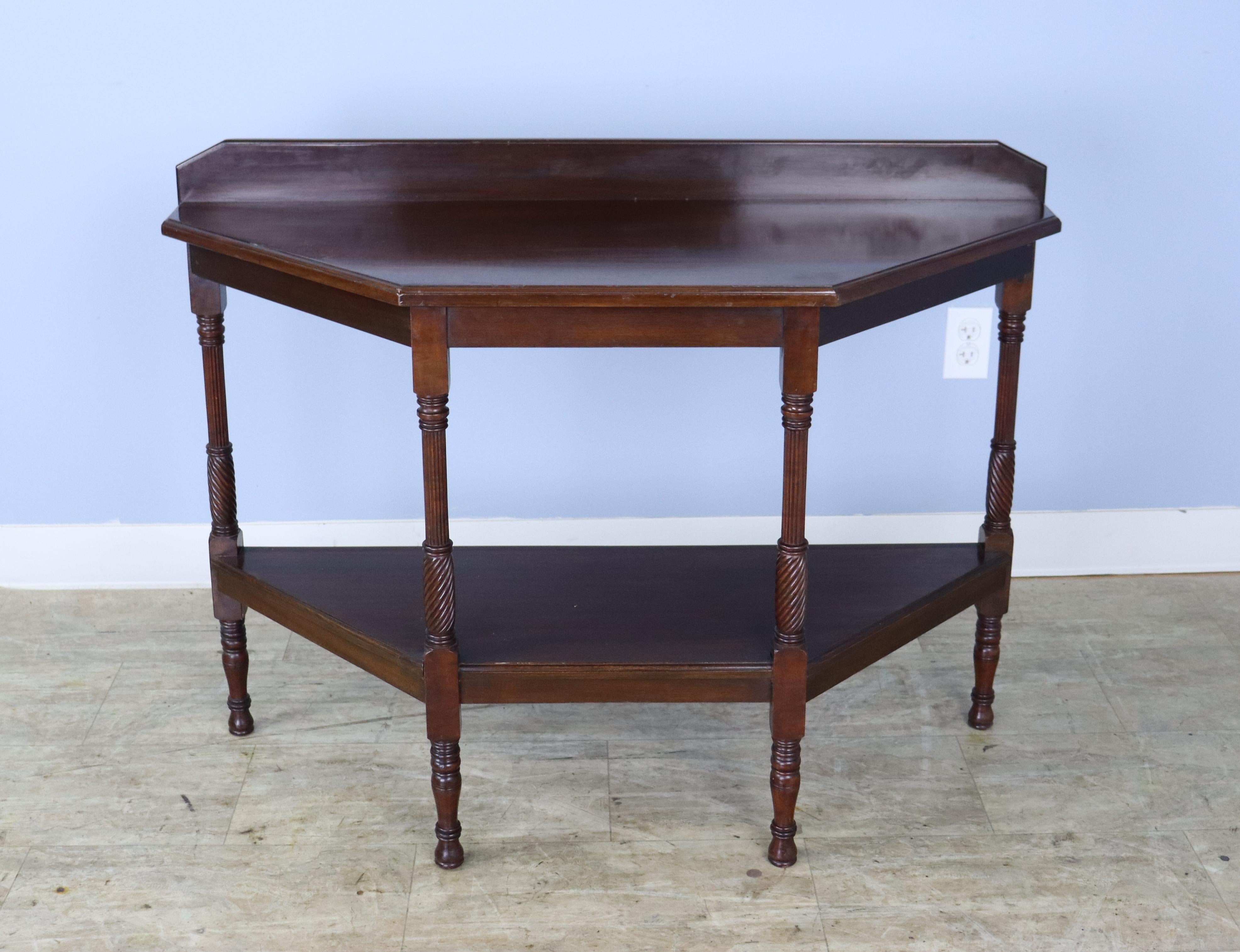 Pair of Antique English Mahogany Console Tables In Good Condition In Port Chester, NY