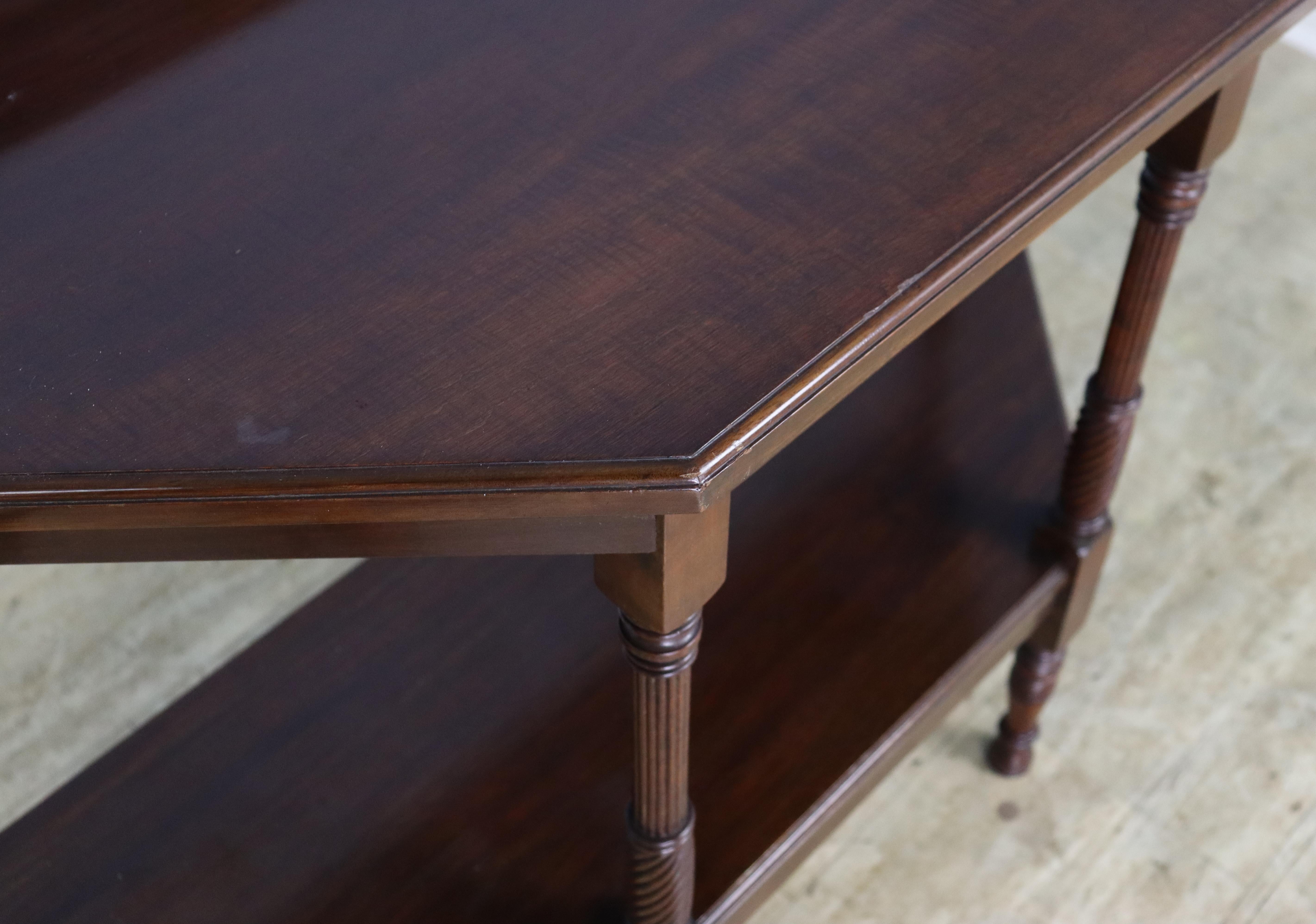 Pair of Antique English Mahogany Console Tables 3