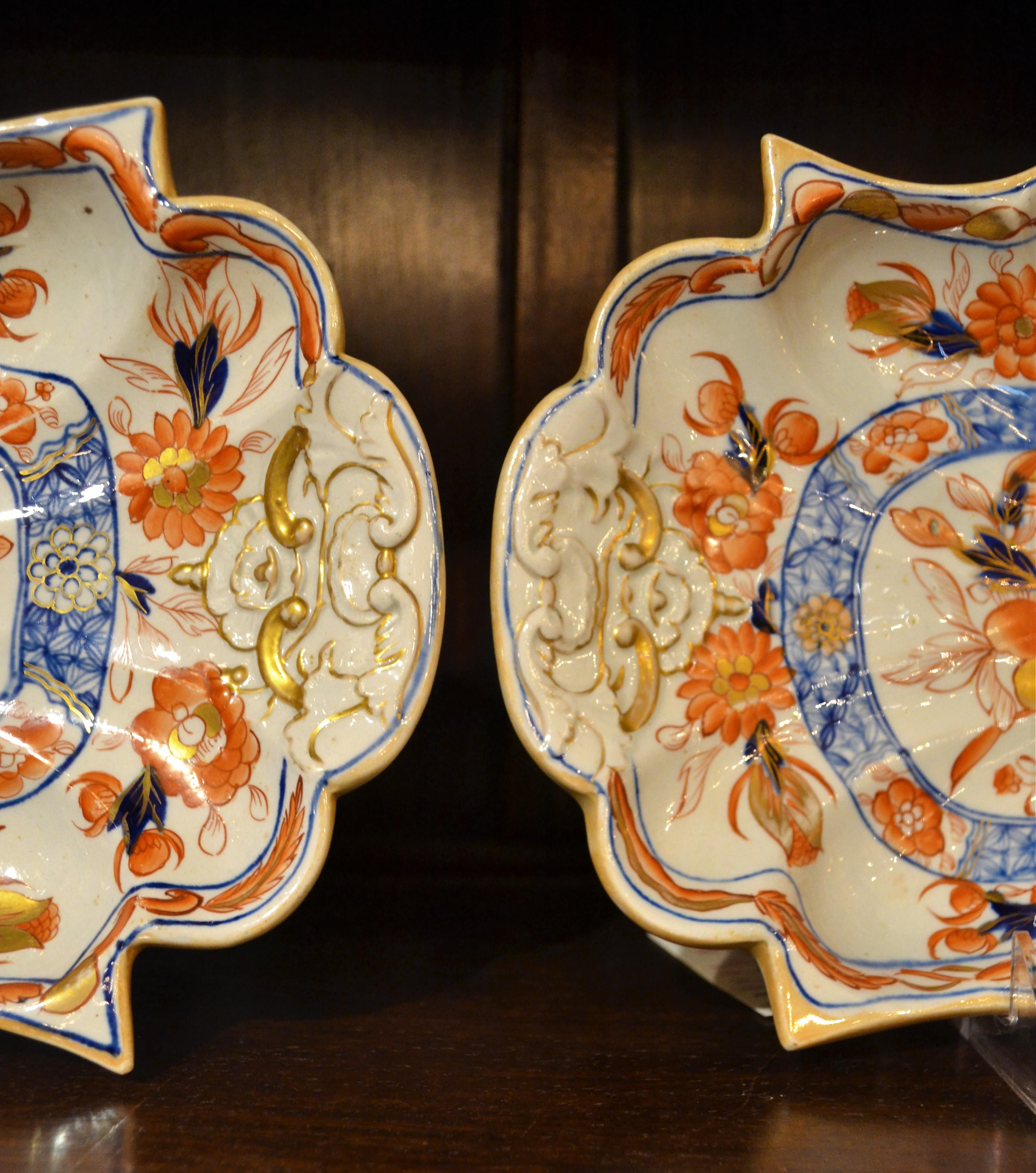 Pair of Antique English Mason's Ironstone Platters 1