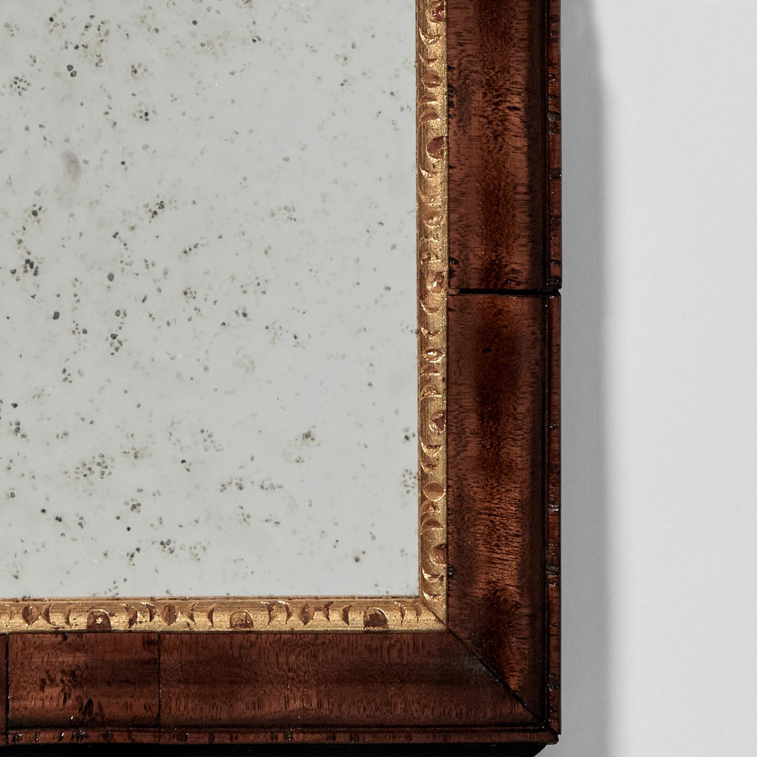 Ottone Coppia di appliques a specchio inglesi d'epoca in vendita