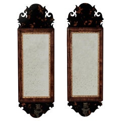 Pair of Antique English Mirror Wall Sconces