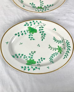 Pair of Antique English Porcelain Flight Barr Barr Worcester Dishes Circa 1820