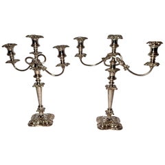 Pair of Antique English Sheffield Candelabras, circa 1880