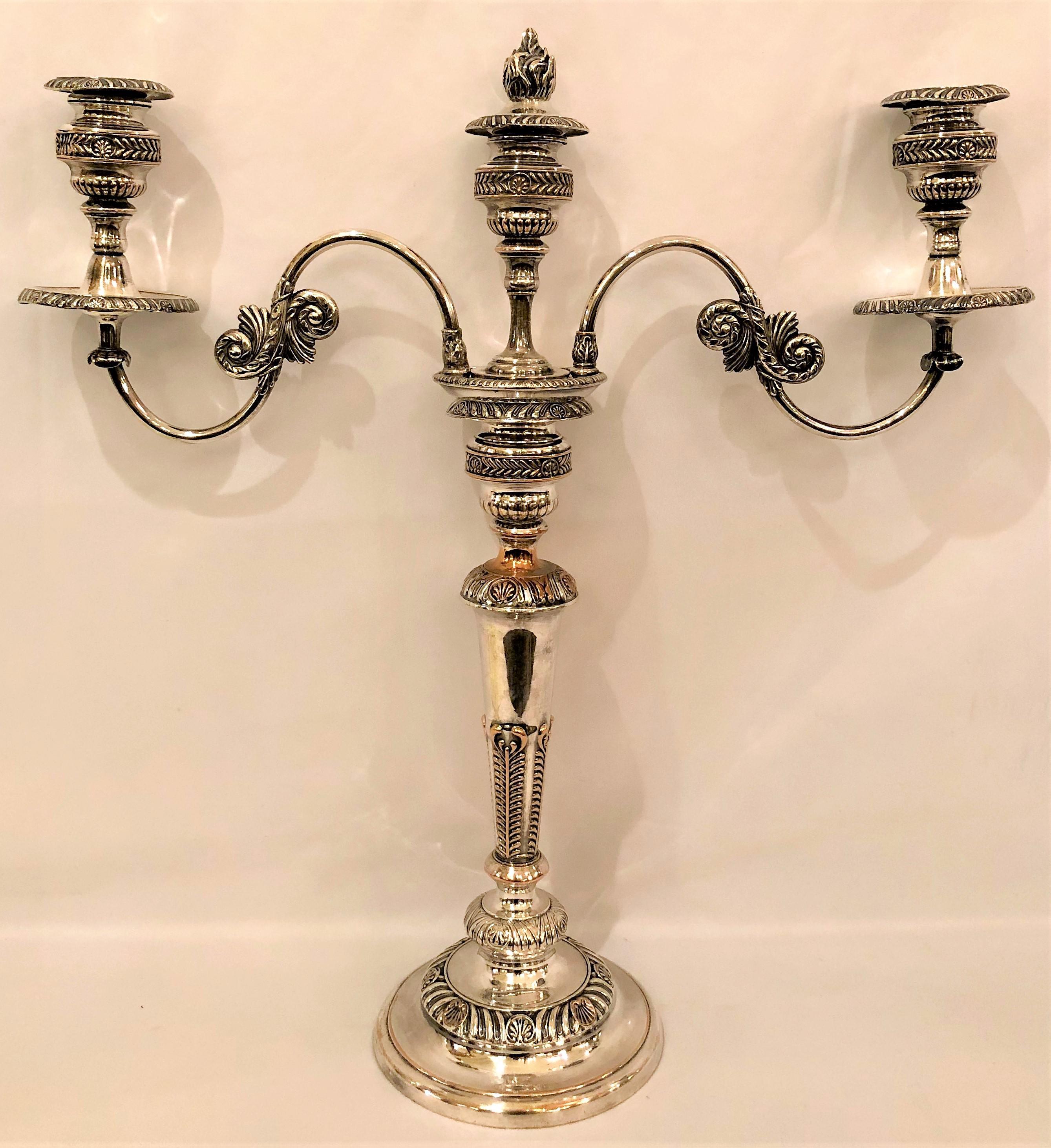 A very nice pair of Sheffield candelabra.