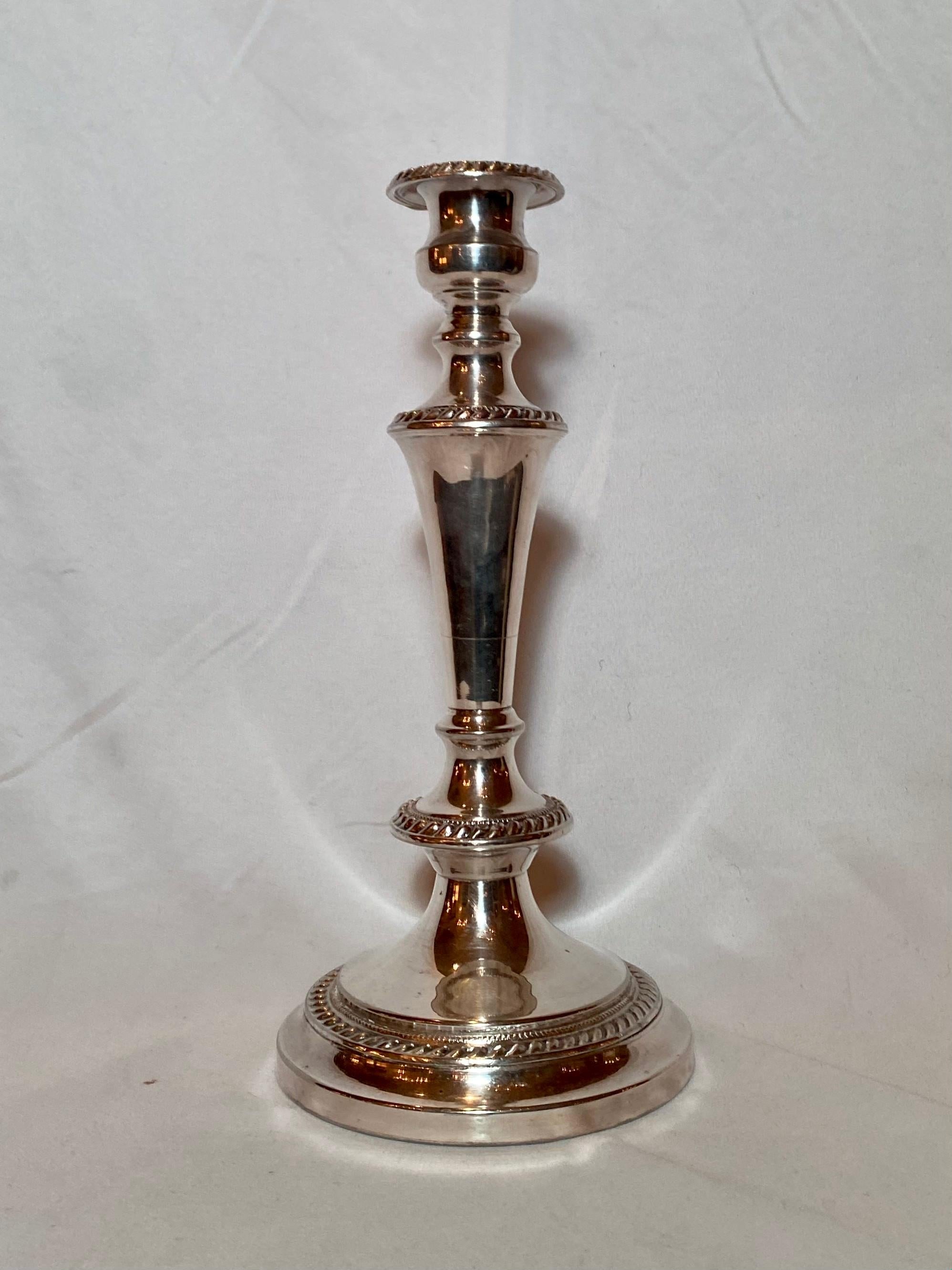 Pair of Antique English Sheffield Silver-Plate Candelabra, Circa 1890 For Sale 1