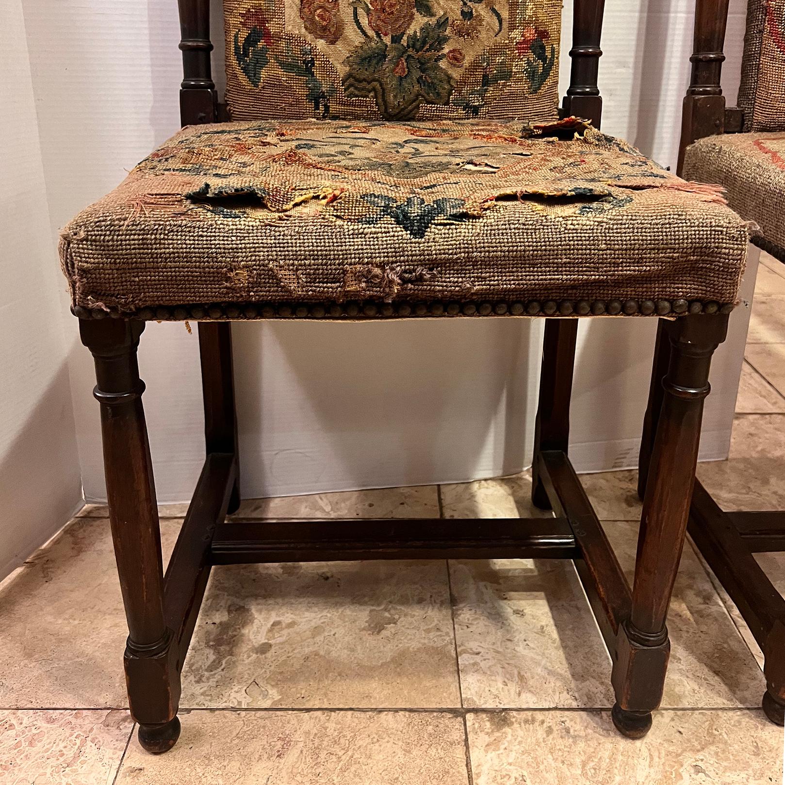 Pair of Antique English Side Chairs For Sale 3