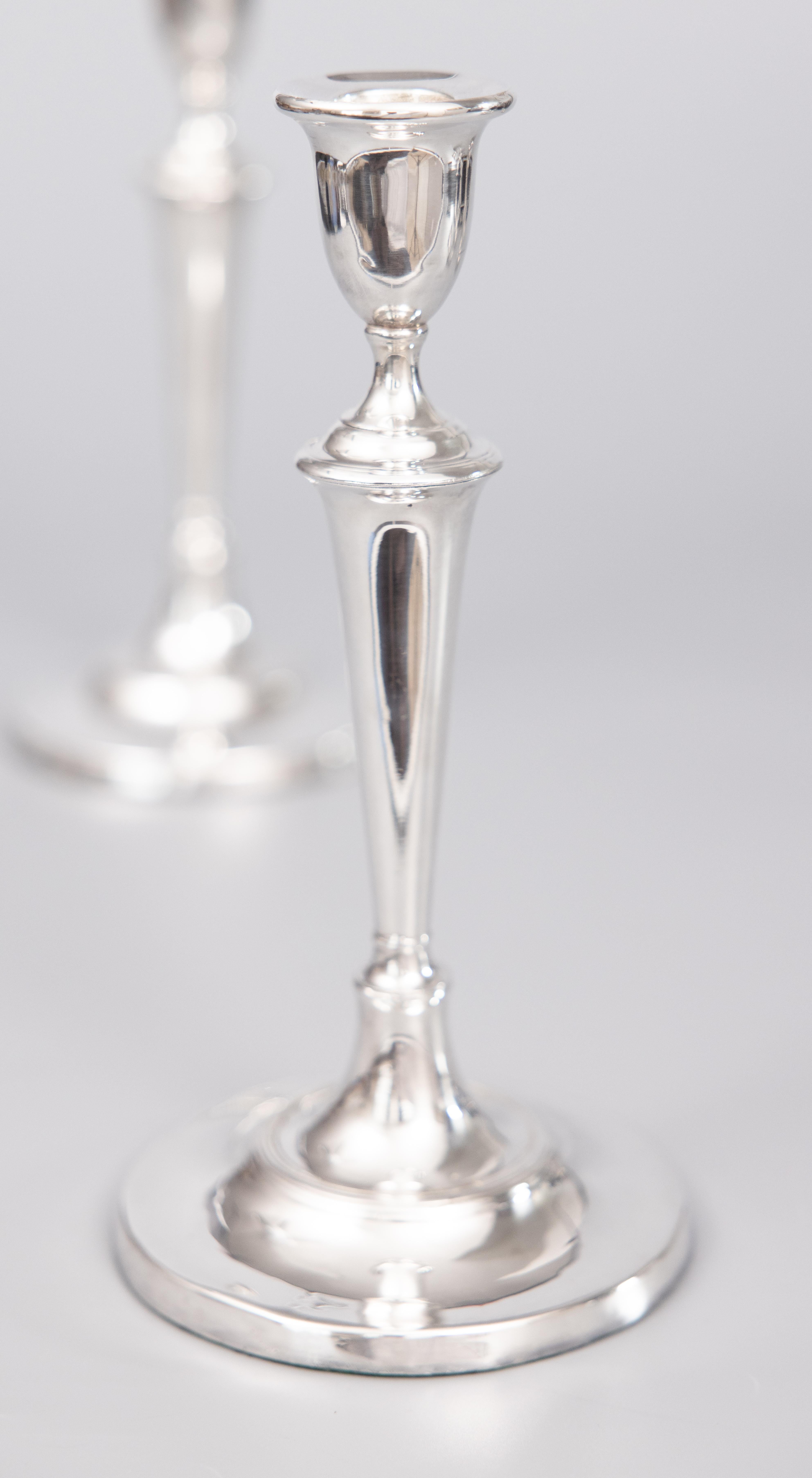 Pair of Antique English Silver Plate Candelabras 2