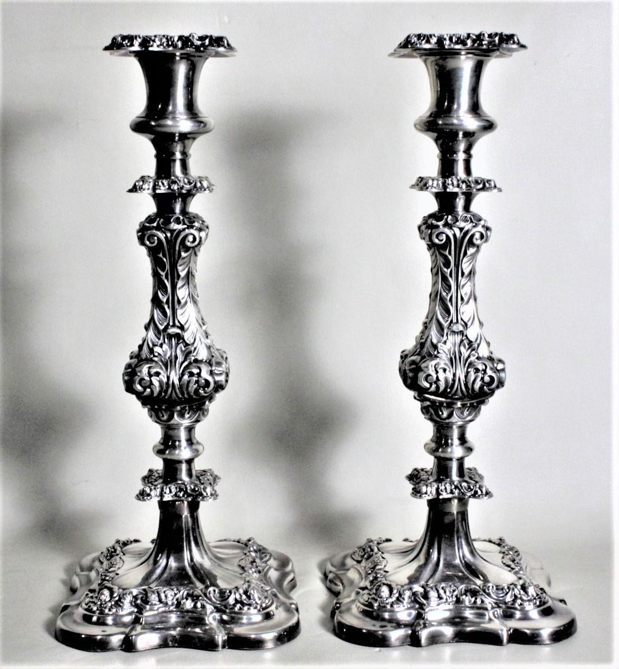 silver plate candlesticks
