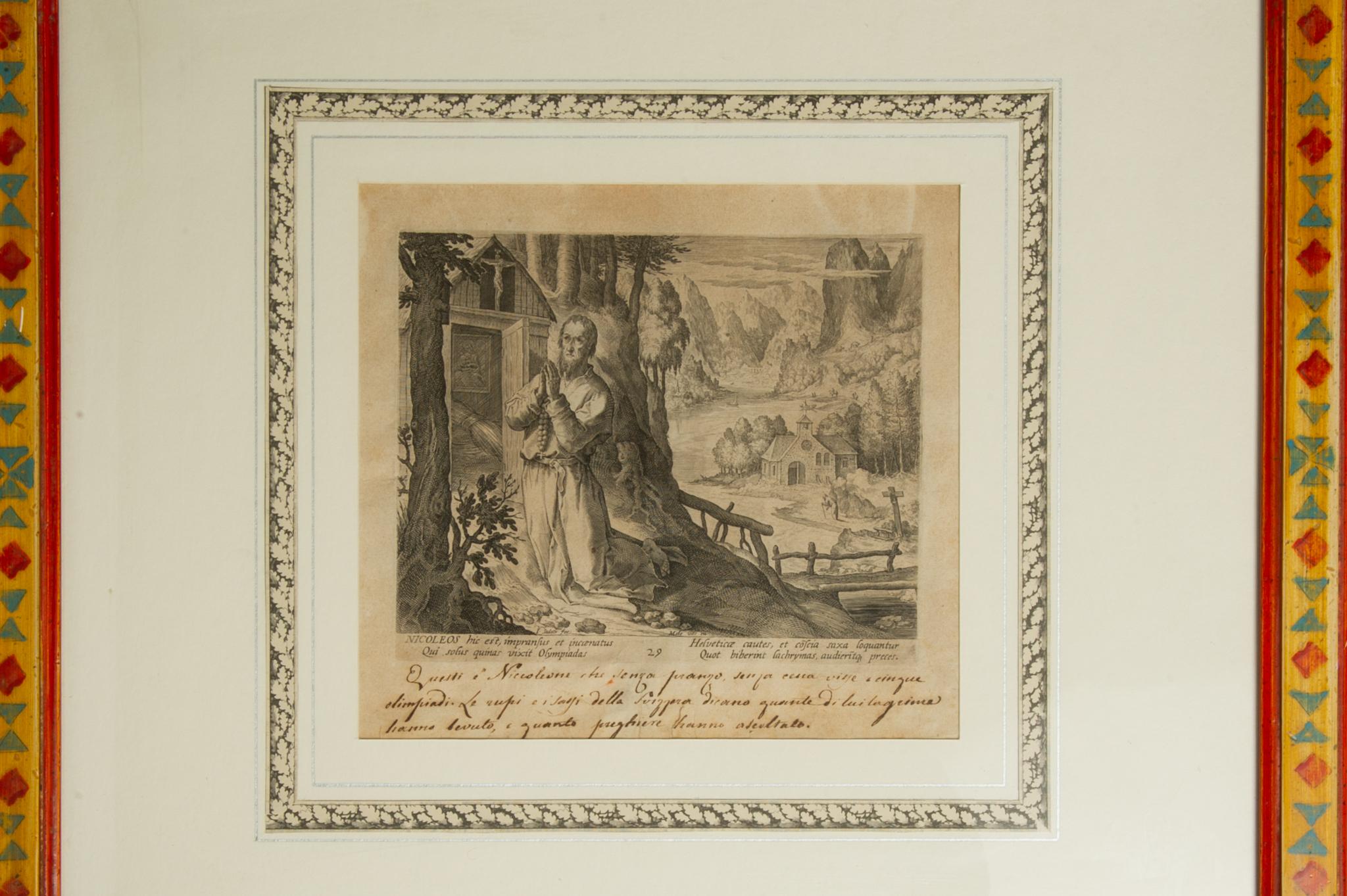 Paper Pair of Antique Engravings by Sadeler For Sale