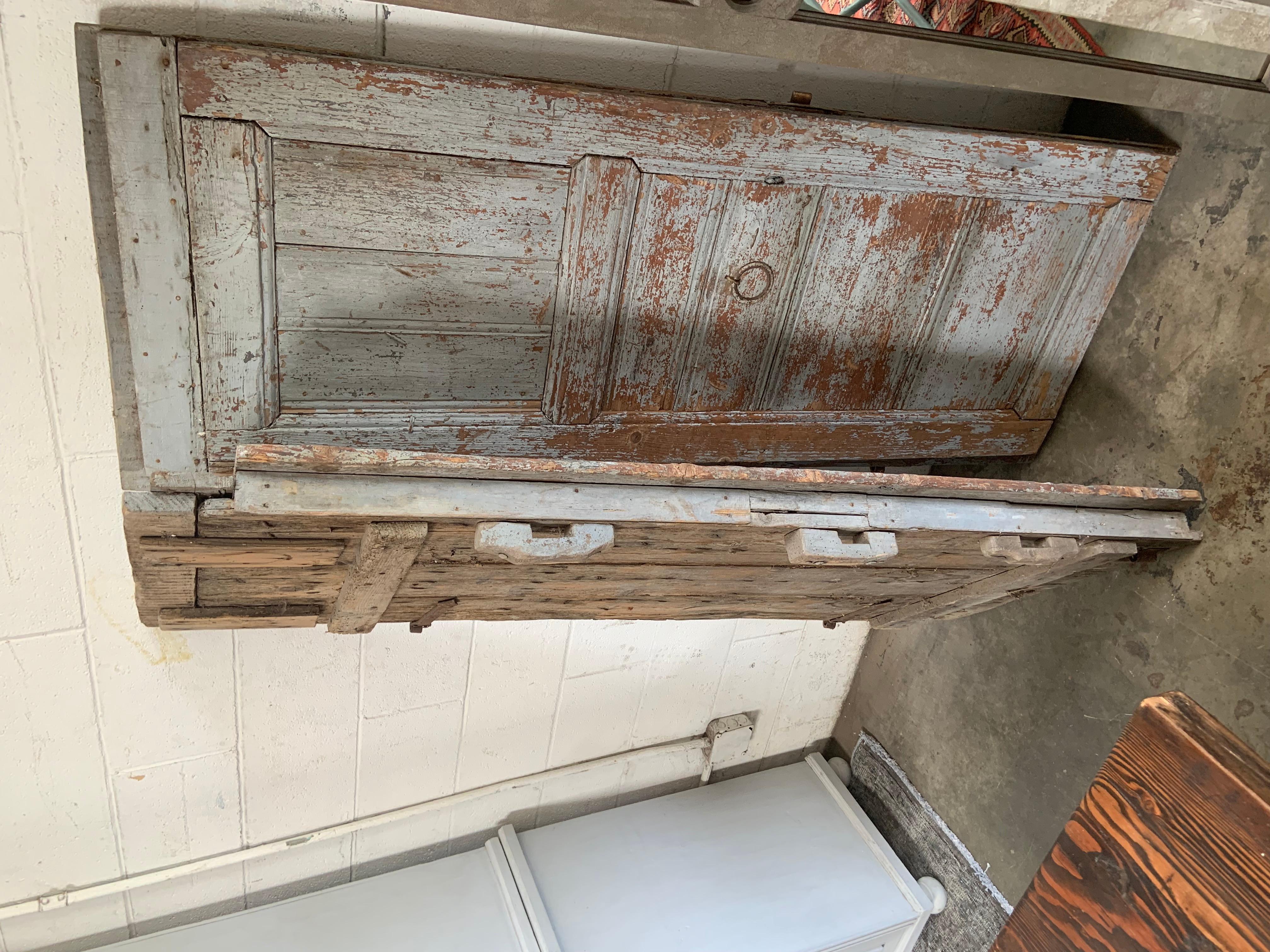 Pair of Antique European Barn Doors In Distressed Condition In Los Angeles, CA