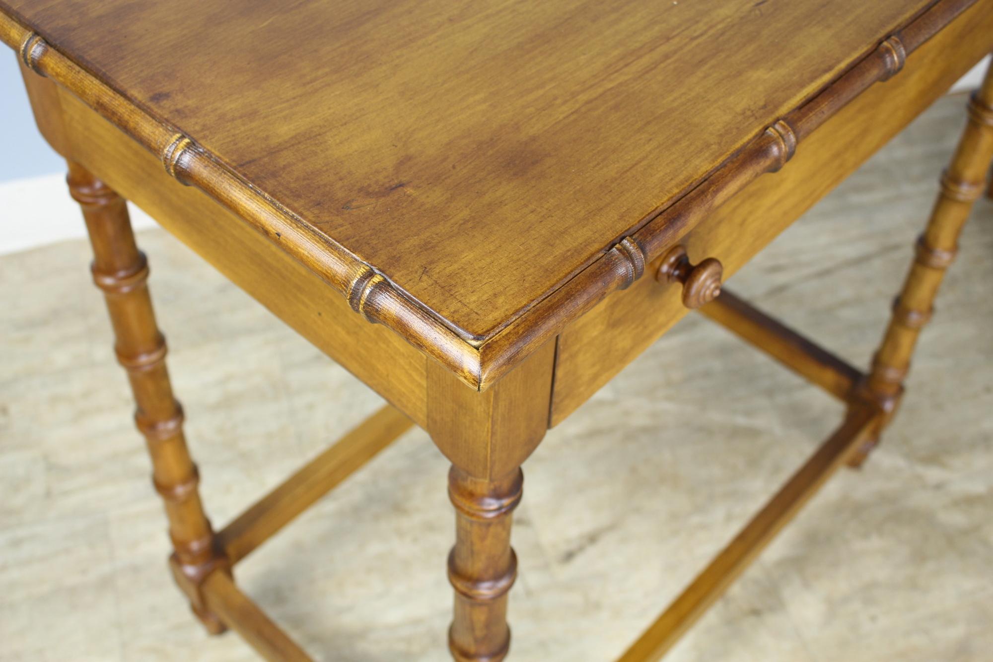 Pair of Antique Faux Bamboo Side Tables 2