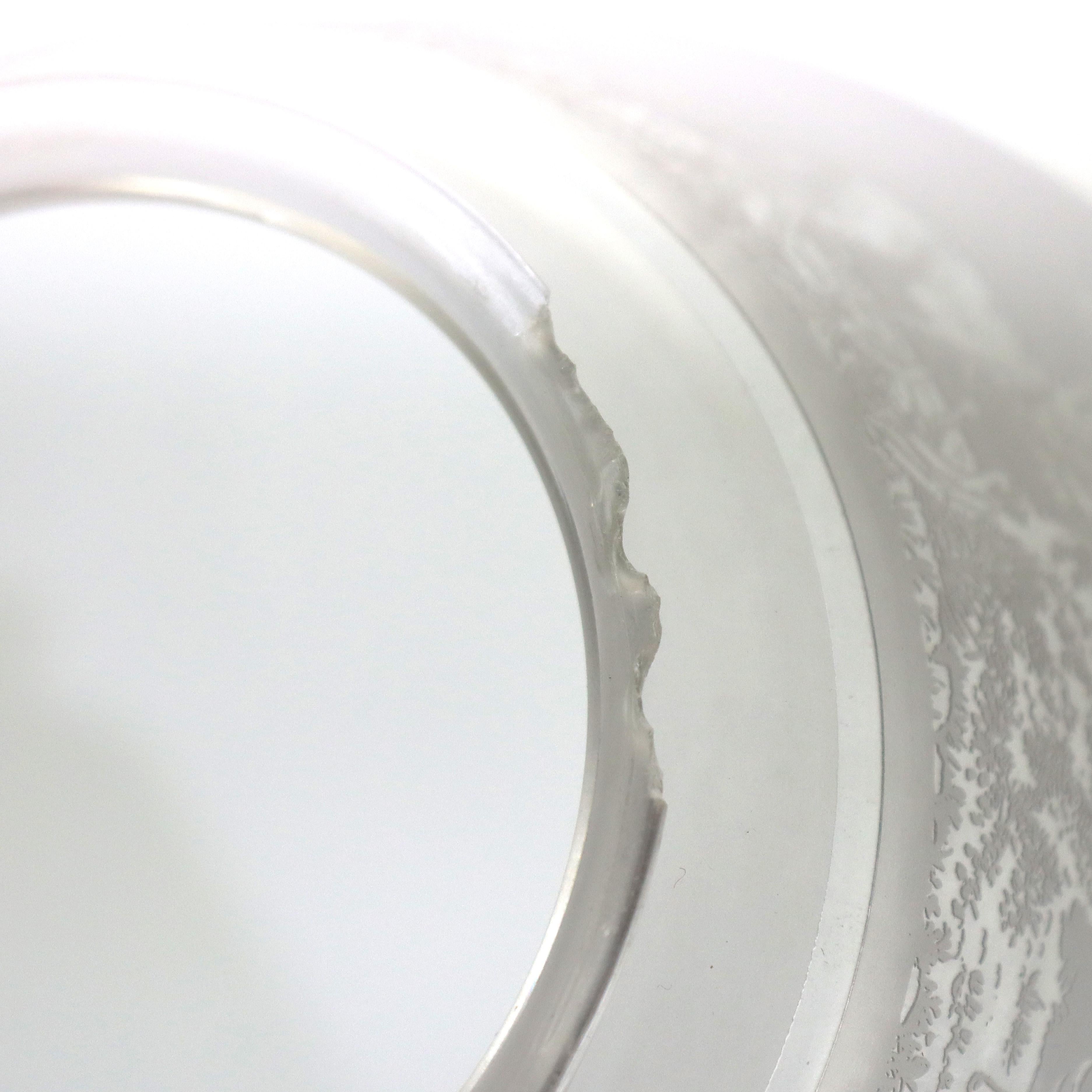 Pair Of Antique Figural Elk Etched Glass Lamp Shades c1890 For Sale 2