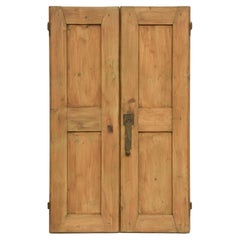 Pair of Antique Fir Rustic Little Doors