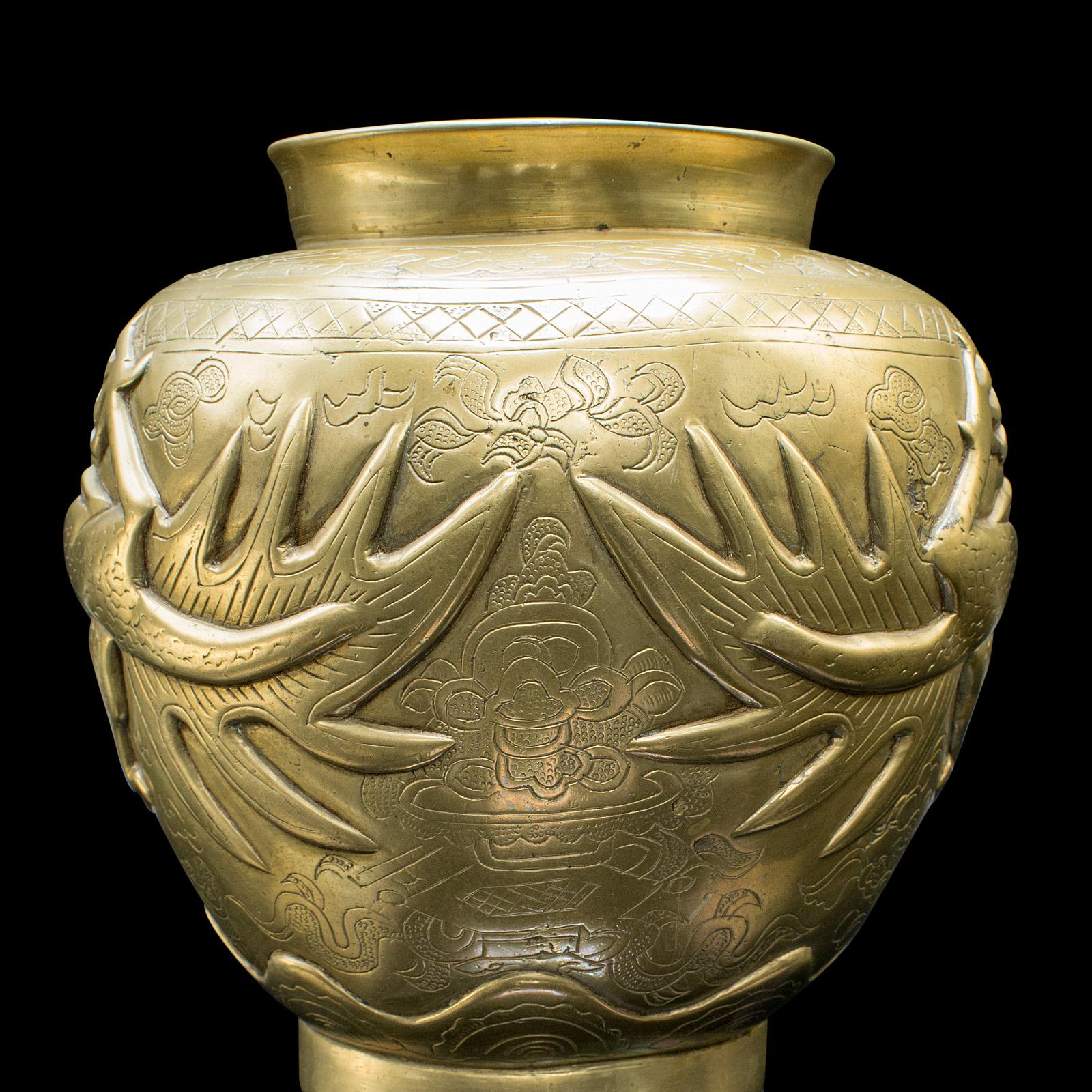 Paire d'urnes à fleurs anciennes chinoises, bronze, vase Posy décoratif victorien en vente 3
