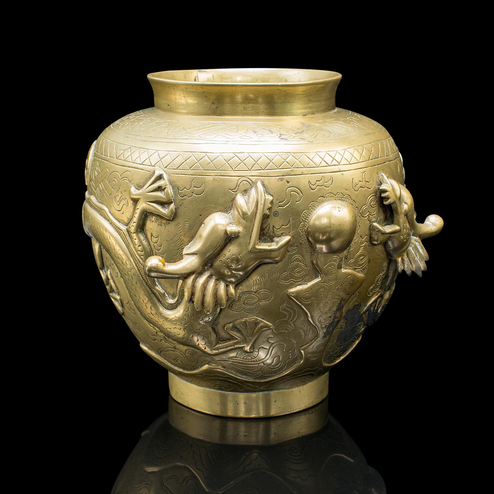 Victorien Paire d'urnes à fleurs anciennes chinoises, bronze, vase Posy décoratif victorien en vente