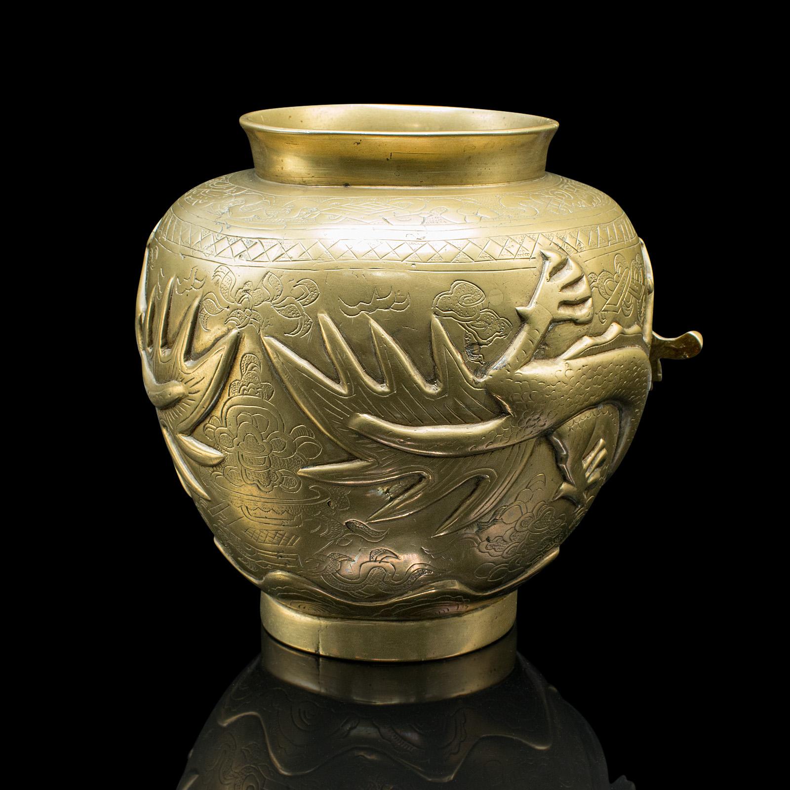 XIXe siècle Paire d'urnes à fleurs anciennes chinoises, bronze, vase Posy décoratif victorien en vente