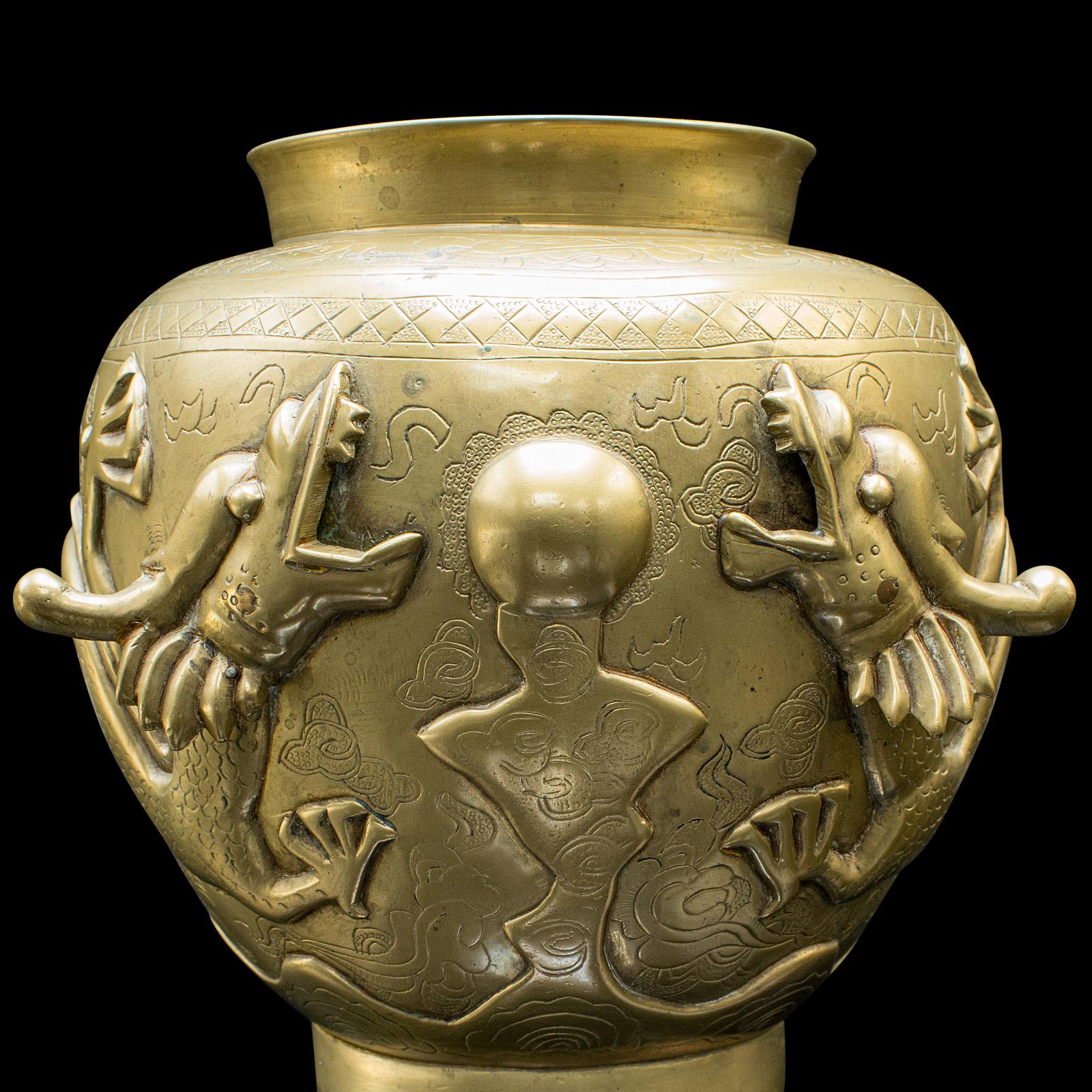 Paire d'urnes à fleurs anciennes chinoises, bronze, vase Posy décoratif victorien en vente 2