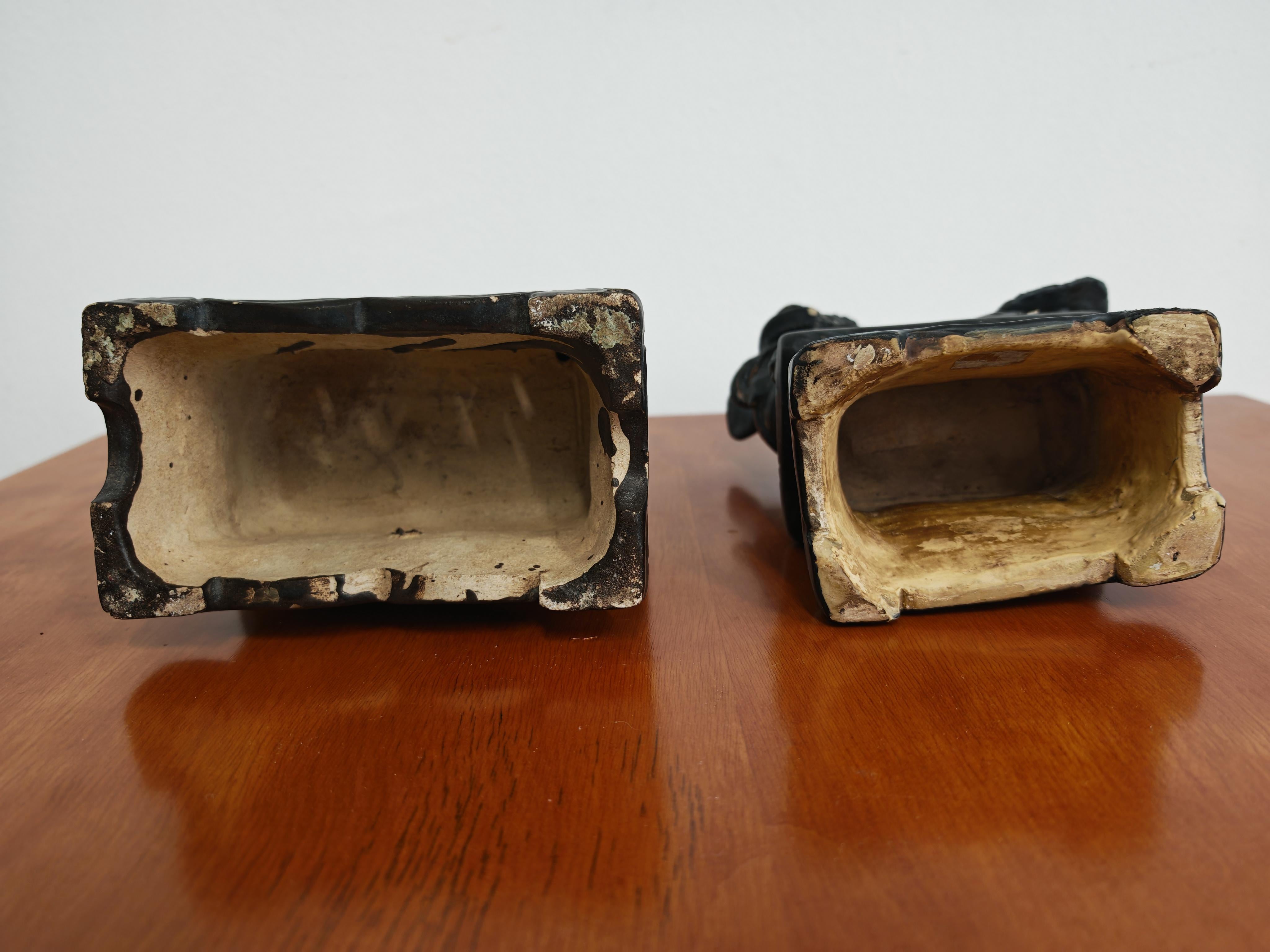 Paire de chiens anciens en céramique, Chine, 19e siècle en vente 5