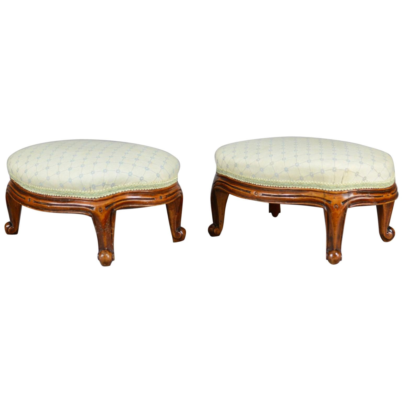 Pair of Antique Foot Stools, English, Victorian, Carriage Rests, circa 1890