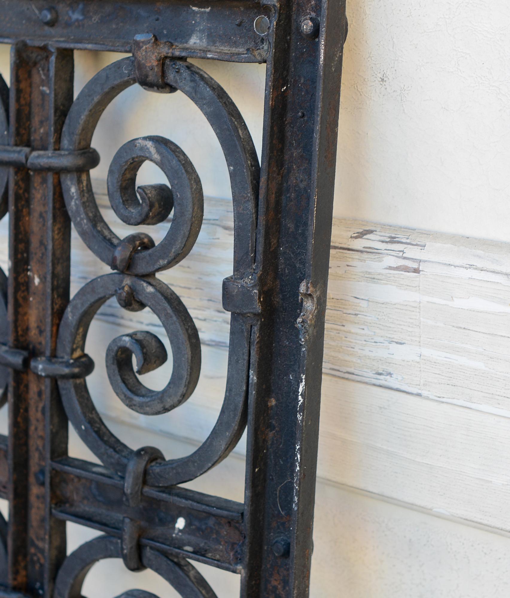 Pair of Antique Forged Iron Gates 3