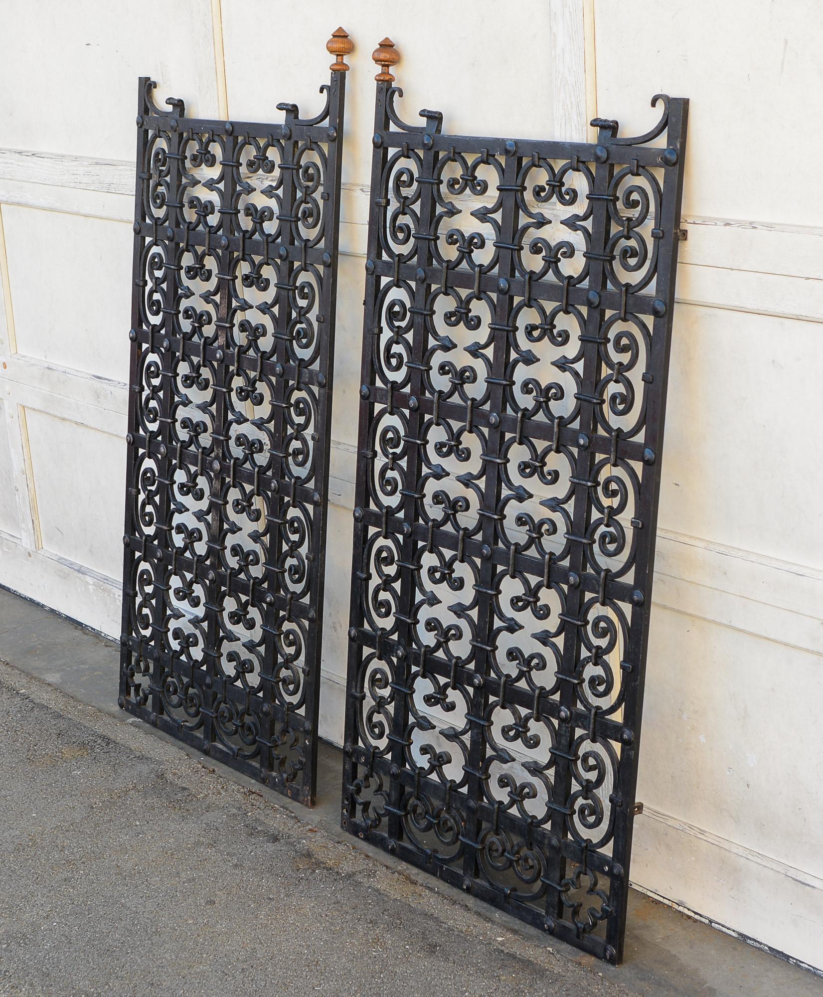 antique cast iron gate posts