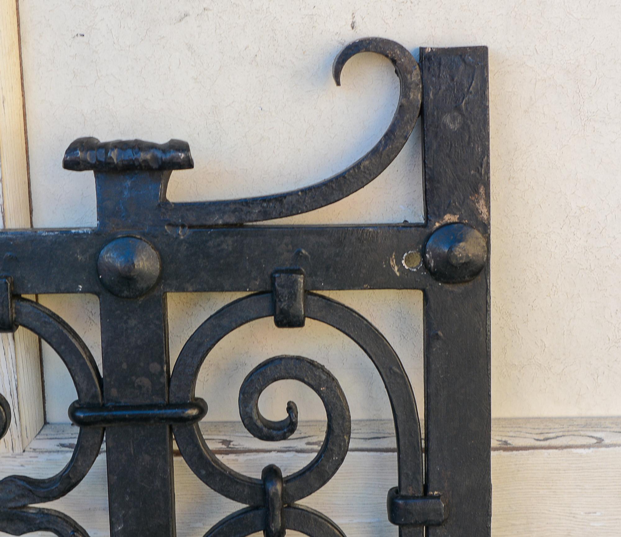 Pair of Antique Forged Iron Gates 1