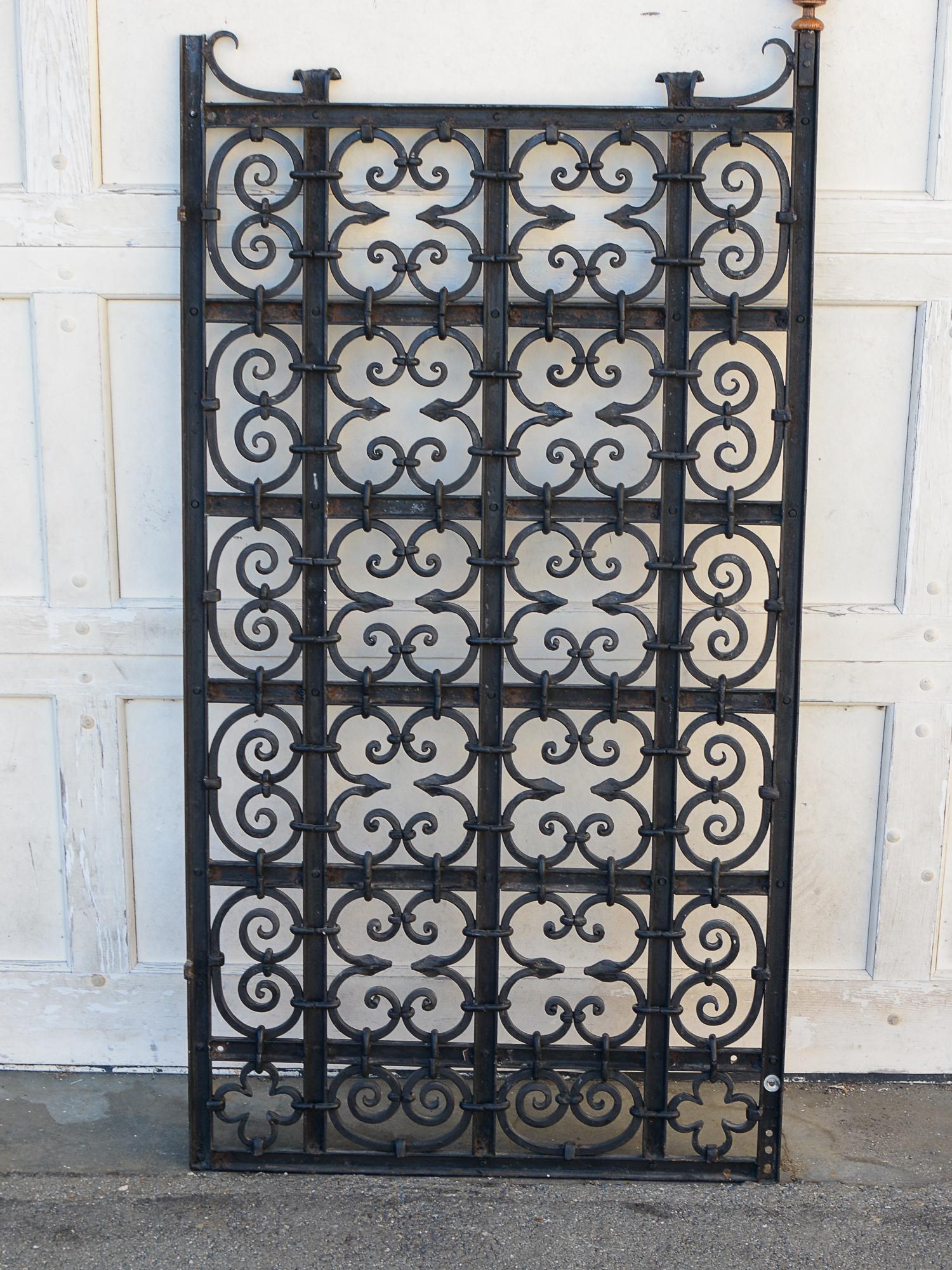 Pair of Antique Forged Iron Gates 2